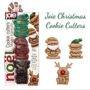 NWT Joie Christmas Cookie Cutters 3pc Set